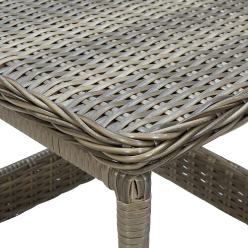 3-Piece Garden Lounge Set with Cushions Poly Rattan Wicker Outdoor Patio Furniture Brown - Image 6