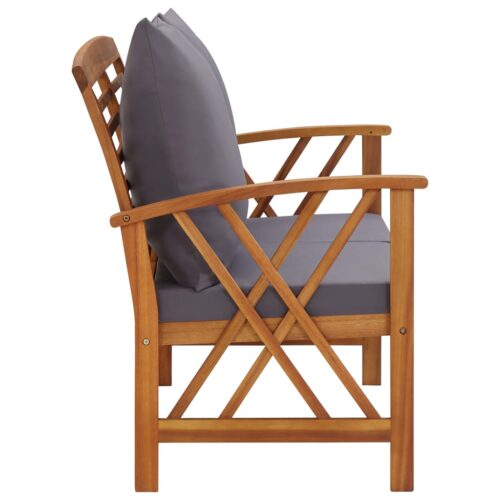 3-Piece Garden Lounge Set with Cushions Acacia Wood Timber Outdoor Patio Furniture - Image 6