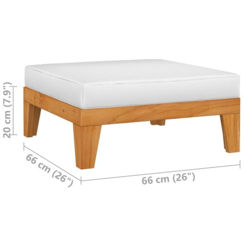 3-Piece Garden Lounge Set with Cushions Acacia Wood Timber Outdoor Patio Furniture - Image 8
