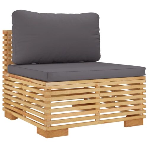 3-Piece Garden Lounge Set with Cushions Wood Timber Outdoor Patio Furniture Teak - Image 4