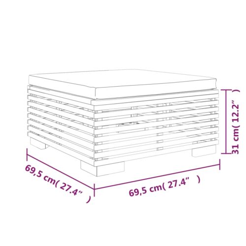 3-Piece Garden Lounge Set with Cushions Wood Timber Outdoor Patio Furniture Teak - Image 9