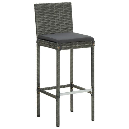 3-Piece Outdoor Bar Set Garden Patio Dining Bistro Stools Chairs Table Rattan - Image 4