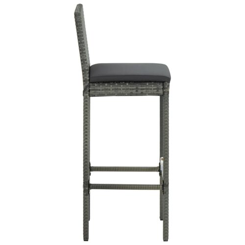 3-Piece Outdoor Bar Set Garden Patio Dining Bistro Stools Chairs Table Rattan - Image 6