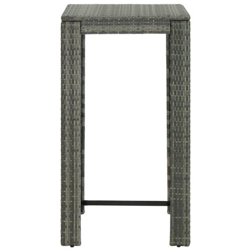 3-Piece Outdoor Bar Set Garden Patio Dining Bistro Stools Chairs Table Rattan - Image 9