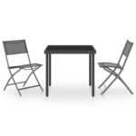 3-Piece Outdoor Dining Set Steel
