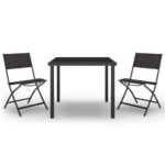 3-Piece Outdoor Dining Set Steel