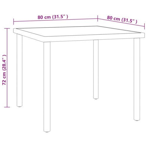 3-Piece Outdoor Dining Set Steel - Image 8