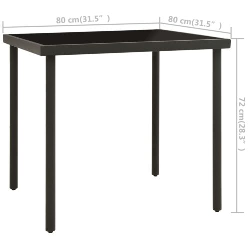 3-Piece Outdoor Dining Set Steel - Image 11