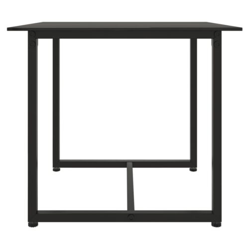 3-Piece Outdoor Sofa Set with Cushions Black Poly Rattan Wicker Outdoor Patio Furniture - Image 9