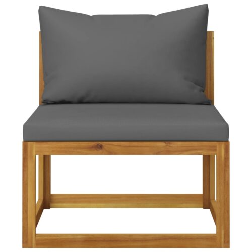 3-Seater Garden Sofa with Cushion Acacia Wood Timber Outdoor Patio Furniture - Image 9