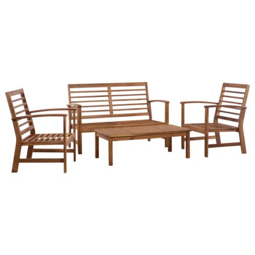 4-Piece Garden Lounge Set Acacia Wood Timber Outdoor Patio Furniture