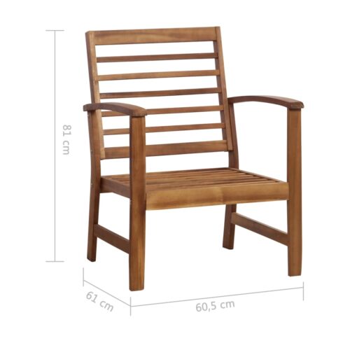 4-Piece Garden Lounge Set Acacia Wood Timber Outdoor Patio Furniture - Image 12