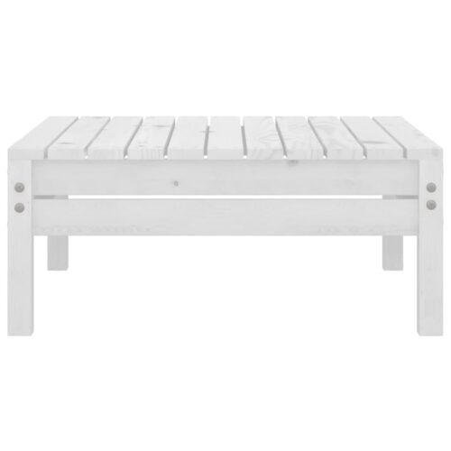 4-Piece Garden Lounge Set Pine Wood Outdoor Patio Furniture White - Image 11