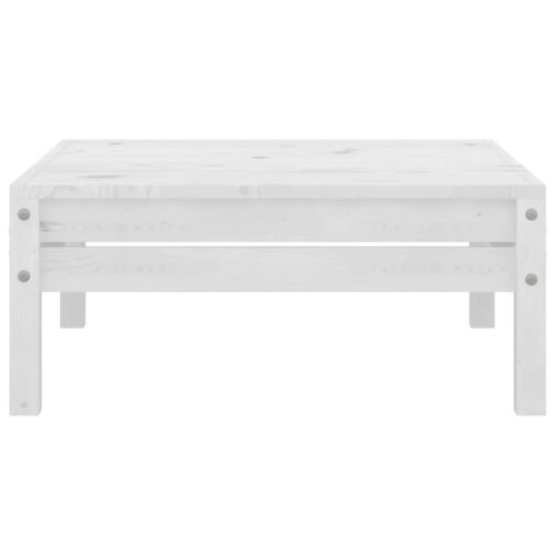 4-Piece Garden Lounge Set White Wood Timber Outdoor Patio Furniture Pine - Image 11