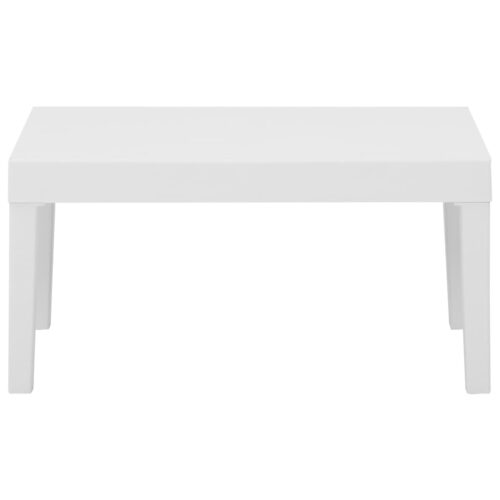 4-Piece Garden Lounge Set with Cushions Plastic White - Image 4
