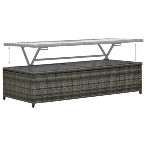 4-Piece Garden Lounge Set with Cushions Poly Rattan Wicker Outdoor Patio Furniture Anthracite - Image 5
