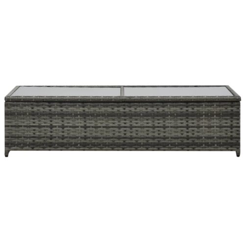 4-Piece Garden Lounge Set with Cushions Poly Rattan Wicker Outdoor Patio Furniture Anthracite - Image 6