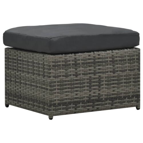 4-Piece Garden Lounge Set with Cushions Poly Rattan Wicker Outdoor Patio Furniture Anthracite - Image 7