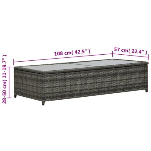 4-Piece Garden Lounge Set with Cushions Poly Rattan Wicker Outdoor Patio Furniture Anthracite - Image 11