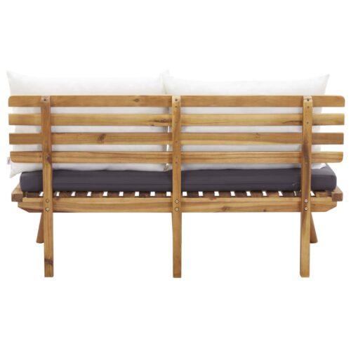 4-Piece Garden Lounge Set with Cushions Acacia Wood Timber Outdoor Patio Furniture - Image 8