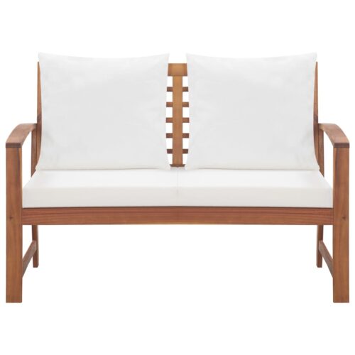 4-Piece Garden Lounge Set with Cushions Acacia Wood Timber Outdoor Patio Furniture - Image 9