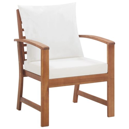 4-Piece Garden Lounge Set with Cushions Acacia Wood Timber Outdoor Patio Furniture - Image 10