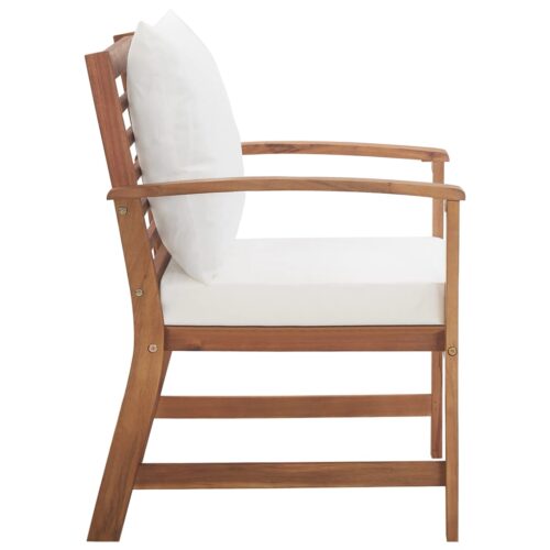 4-Piece Garden Lounge Set with Cushions Acacia Wood Timber Outdoor Patio Furniture - Image 12
