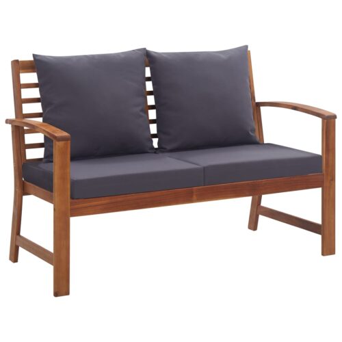 4-Piece Garden Lounge Set with Cushions Acacia Wood Timber Outdoor Patio Furniture - Image 7