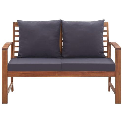 4-Piece Garden Lounge Set with Cushions Acacia Wood Timber Outdoor Patio Furniture - Image 8