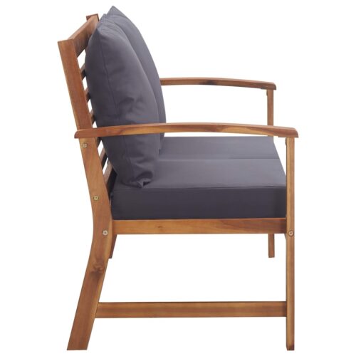 4-Piece Garden Lounge Set with Cushions Acacia Wood Timber Outdoor Patio Furniture - Image 9