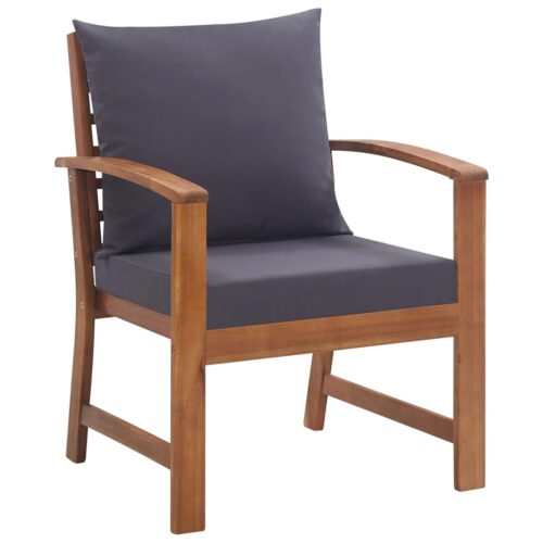 4-Piece Garden Lounge Set with Cushions Acacia Wood Timber Outdoor Patio Furniture - Image 10
