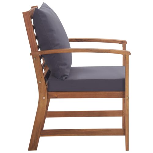 4-Piece Garden Lounge Set with Cushions Acacia Wood Timber Outdoor Patio Furniture - Image 12