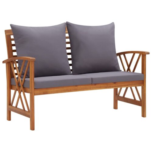 4-Piece Garden Lounge Set with Cushions Acacia Wood Timber Outdoor Patio Furniture - Image 7