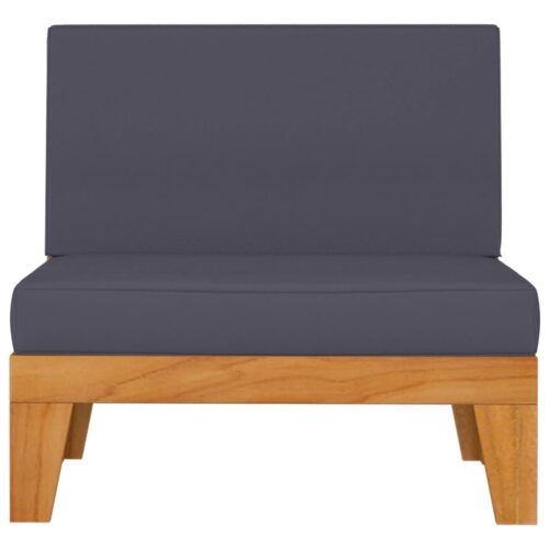 4-Piece Garden Lounge Set with Cushions Acacia Wood Timber Outdoor Patio Furniture - Image 7