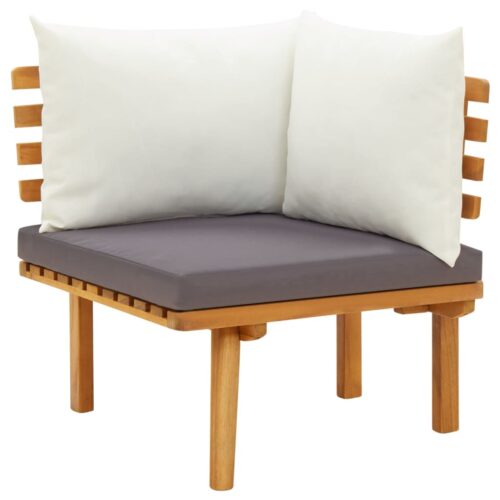4-Piece Garden Lounge Set with Cushions Acacia Wood Timber Outdoor Patio Furniture - Image 4