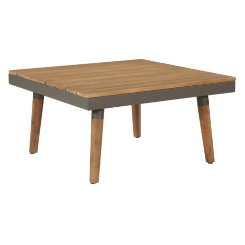 4-Piece Garden Lounge Set with Cushions Acacia Wood Timber Outdoor Patio Furniture Brown - Image 5