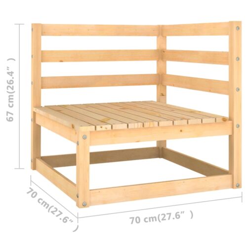 4-Piece Garden Lounge Set with Cushions Pine Wood Outdoor Patio Furniture - Image 8