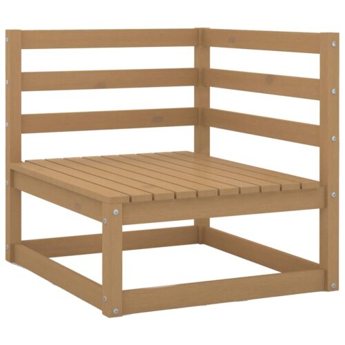 4-Piece Garden Lounge Set with Cushions Pine Wood Outdoor Patio Furniture - Image 4