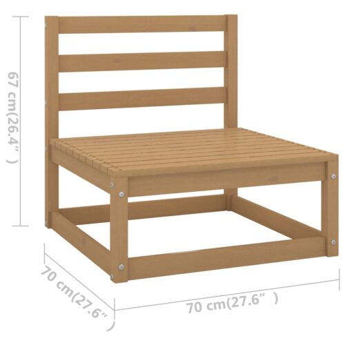 4-Piece Garden Lounge Set with Cushions Pine Wood Outdoor Patio Furniture - Image 9