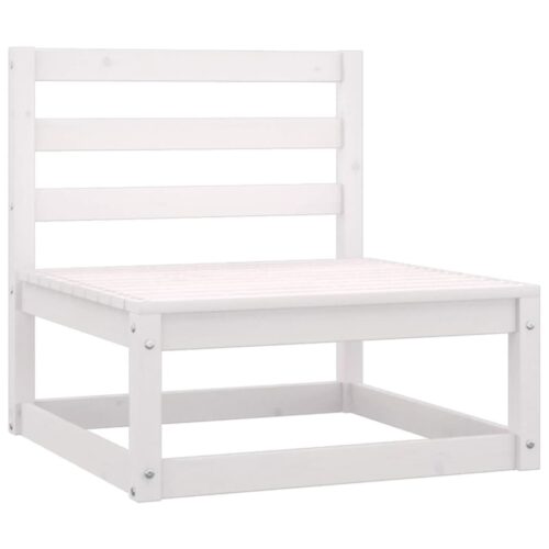 4pcs Garden Lounge Set White Pine Wood Outdoor Patio Sofa Bench Chairs Furniture - Image 5