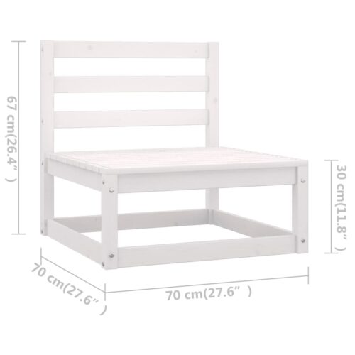 4-Piece Garden Lounge Set with Cushions Pine Wood Outdoor Patio Furniture - Image 9