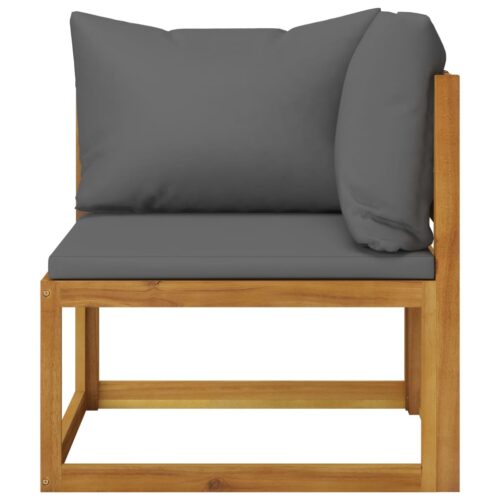 4-Seater Garden Sofa with Cushion Acacia Wood Timber Outdoor Patio Furniture - Image 5