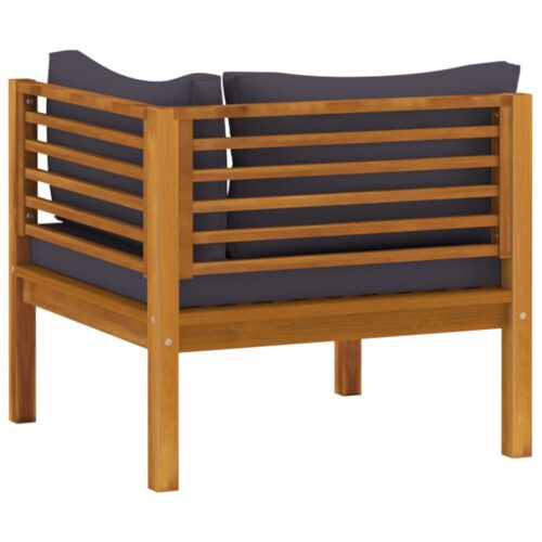 4-Seater Garden Sofa with Cushion Acacia Wood Timber Outdoor Patio Furniture - Image 6