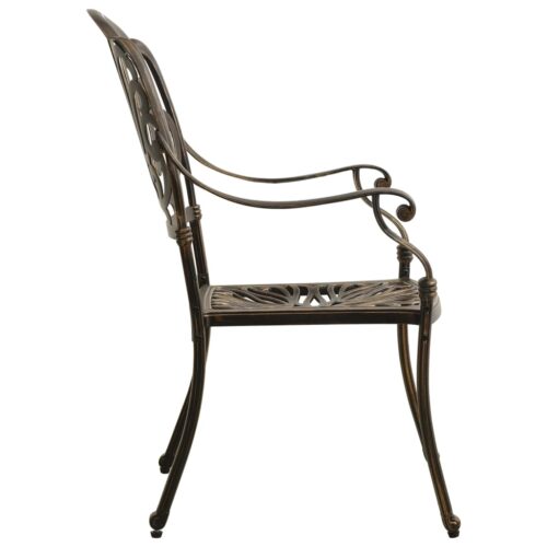 5-Piece Bistro Set Cast Aluminium Bronze - Image 6