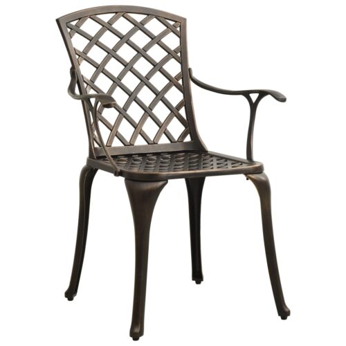 5-Piece Bistro Set Cast Aluminium Bronze - Image 4