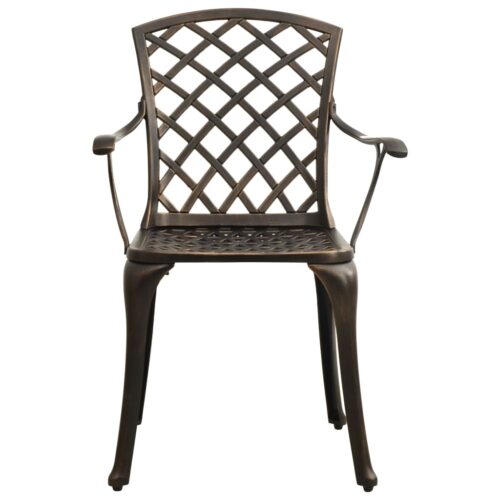 5-Piece Bistro Set Cast Aluminium Bronze - Image 5