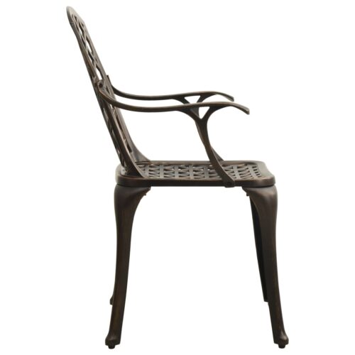 5-Piece Bistro Set Cast Aluminium Bronze - Image 6