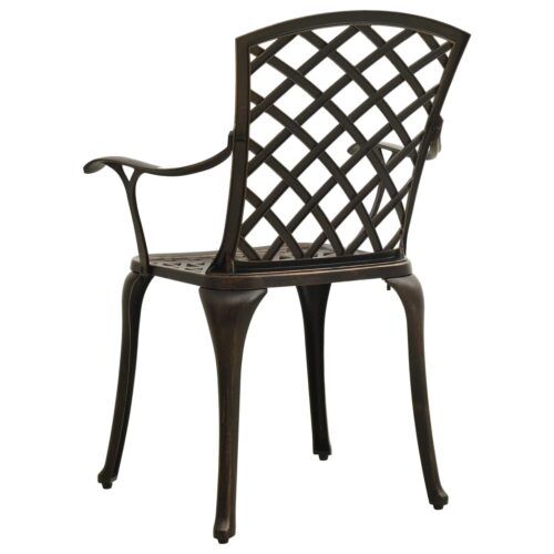 5-Piece Bistro Set Cast Aluminium Bronze - Image 7