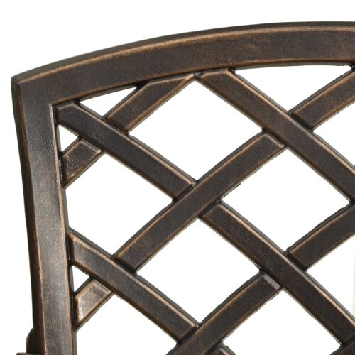 5-Piece Bistro Set Cast Aluminium Bronze - Image 9