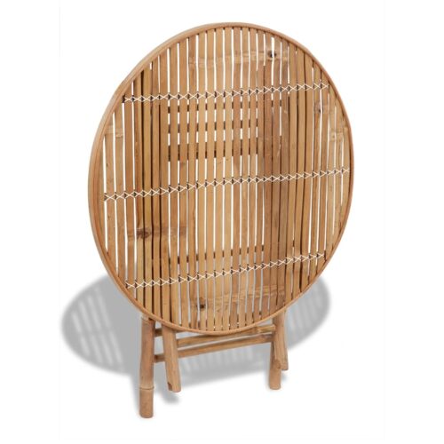 5-Piece Folding Outdoor Dining Set Bamboo - Image 6